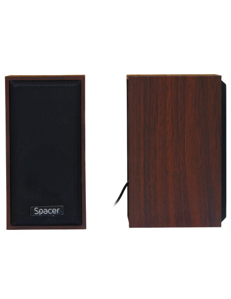 BOXE SPACER 2.0, RMS: 6W (2 x 3W), control volum, USB power, wooden, "SPSK-201-WD"