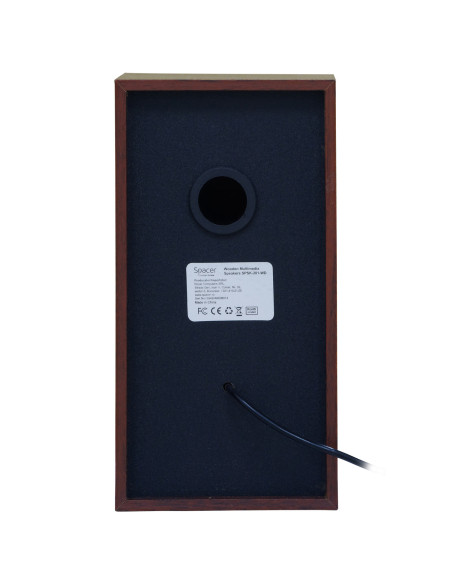 BOXE SPACER 2.0, RMS: 6W (2 x 3W), control volum, USB power, wooden, "SPSK-201-WD"