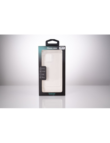 Husa Iphone 11 Spacer, grosime 1.5mm, protectie suplimentara antisoc la colturi, material flexibil TPU, transparenta "SPPC-AP-IP