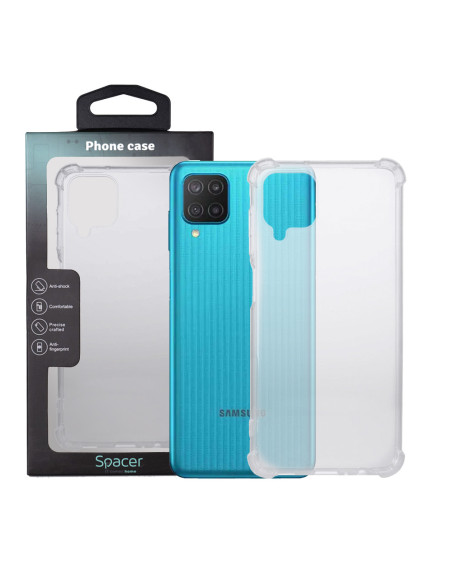 Husa Samsung Galaxy M12 Spacer, transparenta, grosime 1.5mm, protectie suplimentara antisoc la colturi, material flexibil TPU "S