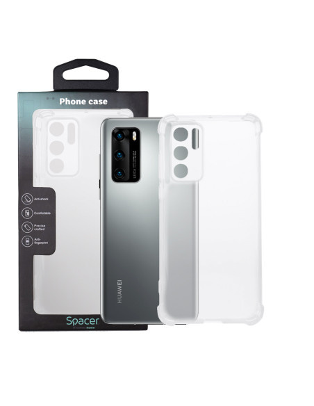 Husa Huawei telefon P 40, transparent, tip back cover, protectie suplimentara antisoc la colturi, material flexibil TPU, "SPPC-H