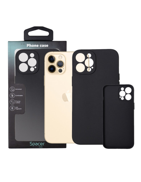 Husa Iphone 12 Pro Max Spacer, grosime 1.5mm, material flexibil TPU, negru "SPPC-AP-IP12PM-TPU"