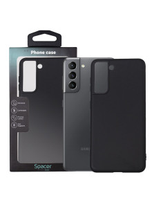 Husa Samsung Galaxy S21 Spacer, negru, grosime 1.5mm,...