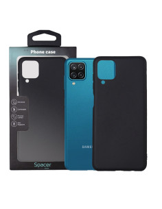 Husa Samsung Galaxy A12 Spacer, negru, grosime 1.5mm,...