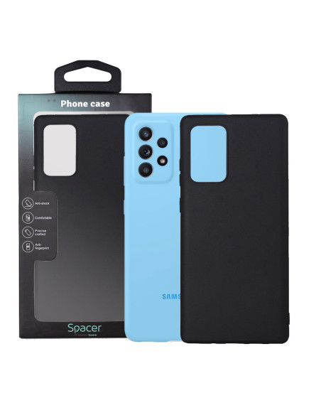 Husa Samsung Galaxy A72 Spacer, negru, grosime 1.5mm, material flexibil TPU "SPPC-SM-GX-A72-TPU"