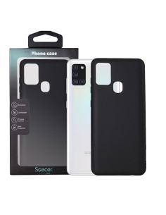 Husa Samsung Galaxy A21S Spacer, negru, grosime 1.5mm,...