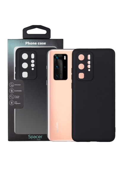 Husa Huawei telefon P 40 Pro, negru, tip back cover, material flexibil TPU, "SPPC-HU-P-40P-TPU"