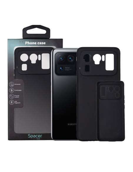 Husa Xiaomi Mi 11 Ultra 5G Spacer, negru, grosime 1.5mm, material flexibil TPU "SPPC-XI-MI-11U5G-TPU"