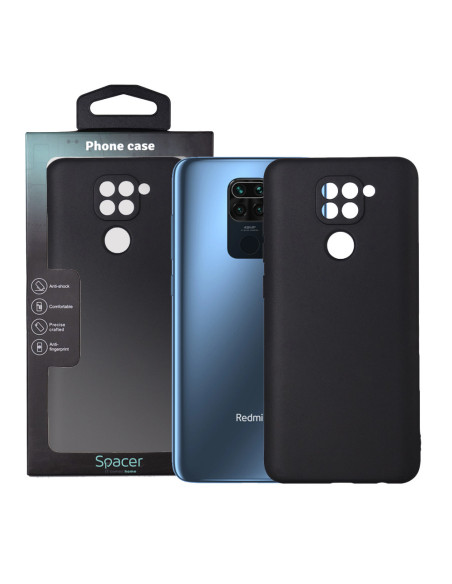 Husa Xiaomi Redmi Note 9 Spacer, negru, grosime 1.5mm, material flexibil TPU "SPPC-XI-RM-N9-TPU"