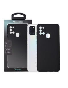 Husa Samsung Galaxy A21S Spacer, negru, grosime 2mm,...