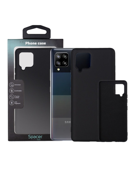 Husa Samsung Galaxy A42 Spacer, negru, grosime 2mm, material flexibil silicon + interior cu microfibra "SPPC-SM-GX-A42-SLK"