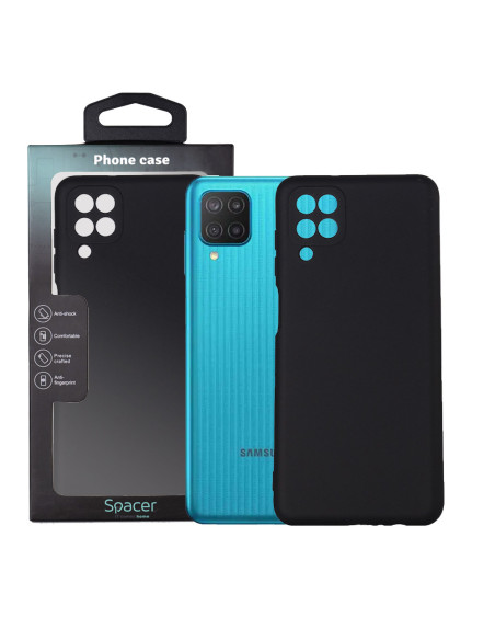 Husa Samsung Galaxy M12 Spacer, negru, grosime 2mm, material flexibil silicon + interior cu microfibra "SPPC-SM-GX-M12-SLK"