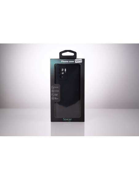 Husa Xiaomi Pocophone M3 Pro 5G Spacer, negru, grosime 2mm, material flexibil silicon + interior cu microfibra "SPPC-XI-PC-M3P5G