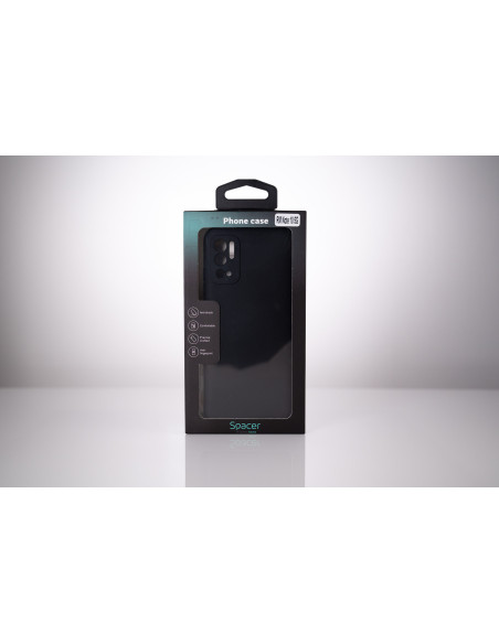 Husa Xiaomi Redmi Note 10 5G Spacer, negru, grosime 2mm, material flexibil silicon + interior cu microfibra "SPPC-XI-RM-N105G-SL