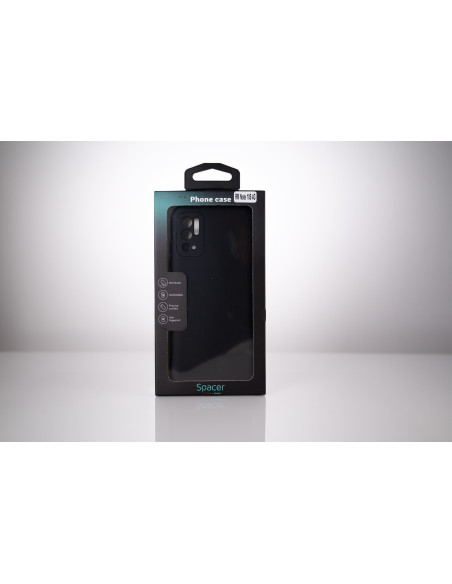 Husa Xiaomi Redmi Note 10 S Spacer, negru, grosime 2mm, material flexibil silicon + interior cu microfibra "SPPC-XI-RM-N10S-SLK"