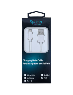 CABLU alimentare si date SPACER, pt. smartphone, USB 2.0... 2