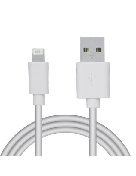 CABLU alimentare si date SPACER, pt. smartphone, USB 2.0 (T) la Lightning (T), pentru Iphone, PVC,Retail pack, 1.8m, White,&nbsp