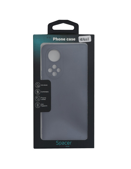 Husa Huawei telefon Nova 9, negru, tip back cover, material flexibil silicon + interior cu microfibra, "SPPC-HU-N9-SLK"
