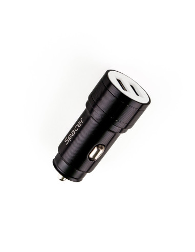ALIMENTATOR auto SPACER Fast Charge 17W 5V/3.1A...