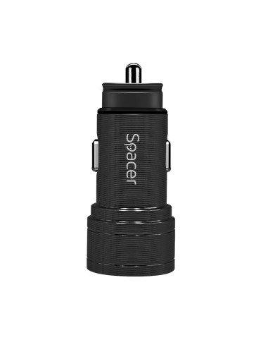ALIMENTATOR auto SPACER Fast Charge 17W 5V/3.1A...