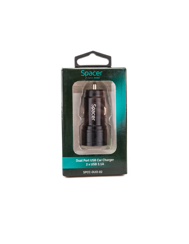 ALIMENTATOR auto SPACER Fast Charge 17W 5V/3.1A...