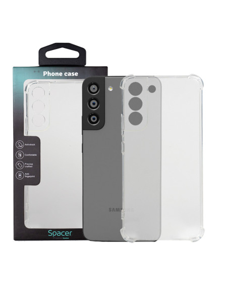 Husa Samsung Galaxy S22 Plus Spacer, transparenta, grosime 1.5mm, protectie suplimentara antisoc la colturi, material flexibil T