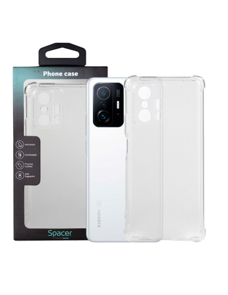 Husa Xiaomi 11T Spacer, transparenta, grosime 1.5mm, protectie suplimentara antisoc la colturi, material flexibil TPU "SPPC-XI-1