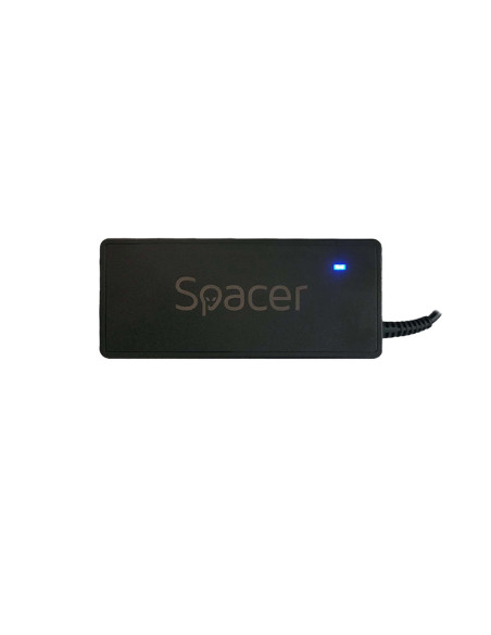 ALIMENTATOR Notebook Universal AC-DC, SPACER, 90W comutare automata tensiune - compatibil cu majoritatea NB, 12 tipuri de mufe,