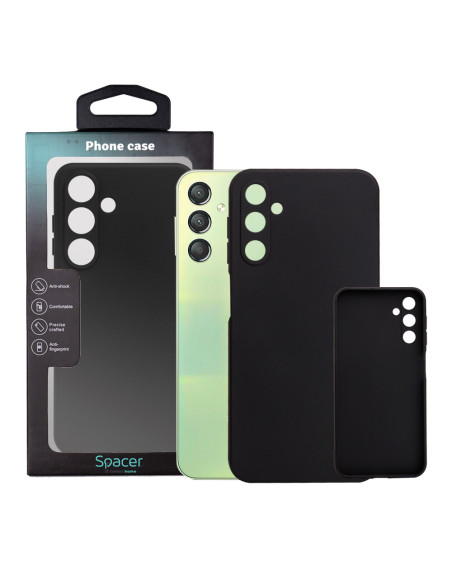 Husa Samsung Galaxy A24 Spacer, negru, grosime 1.5mm, material flexibil TPU "SPPC-SM-GX-A24-TPU"