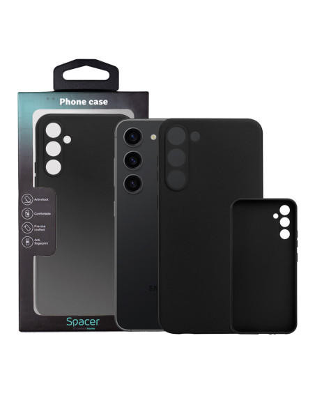 Husa Samsung Galaxy S23 Plus Spacer, negru, grosime 1.5mm, material flexibil TPU "SPPC-SM-GX-S23P-TPU"