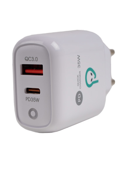ALIMENTATOR retea SPACER Quick Charge 35W, USB Type-C PD (max 35W) + USB Quick Charge, "SPAR-DUOQ-02"