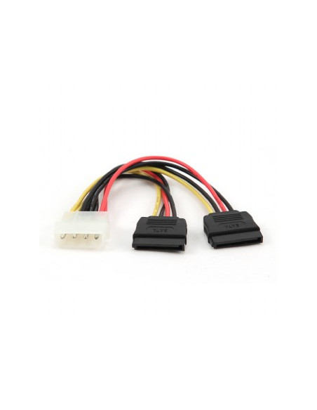 CABLU alimentare Spacer, adaptor Molex la 2 x S-ATA, 15cm, "SPIC-MLX-2SATA-0.15m"