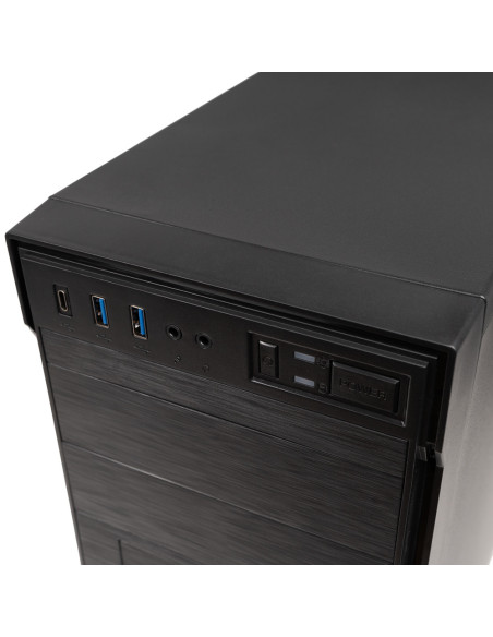 CARCASA SPACER - office, Middle Tower, ATX, "APOLLO", 500 (250W for 500 Desktop PC), USB 3.0 x 2, USB Type C x 1, HD Audio, blac
