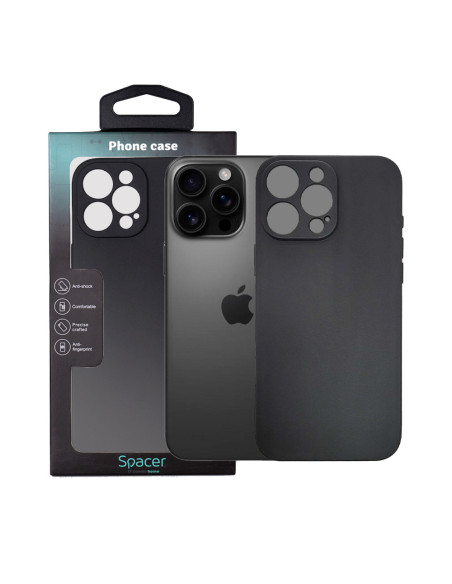 Husa Iphone 16 Pro Max Spacer, grosime 1.5mm, material flexibil TPU, negru "SPPC-AP-IP16PM-TPU"