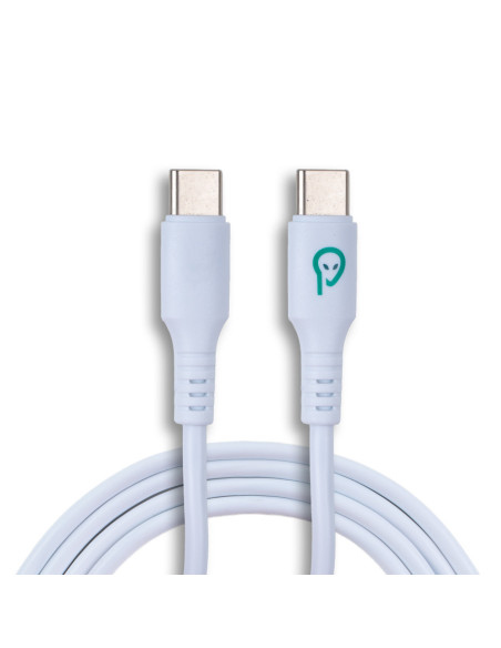CABLU alimentare si date SPACER, pt. smartphone, USB Type-C (T) la USB Type-C(T), PVC, ambalaj punga, 1.8m, alb "SPDC-TYPEC-TYPE