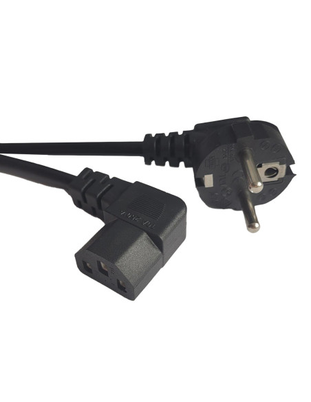 CABLU alimentare Spacer 1.8m, intrare Shucko, iesire C13 (conector 90 grade), 10A, negru, "SPPW-SCHK-C13GR90-10A-1.8"