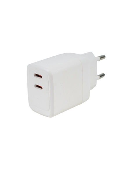 ALIMENTATOR retea SPACER Power Delivery, GaN, 2 x USB Type-C PD (max 45W) "SPAR-TYPECQ-03"