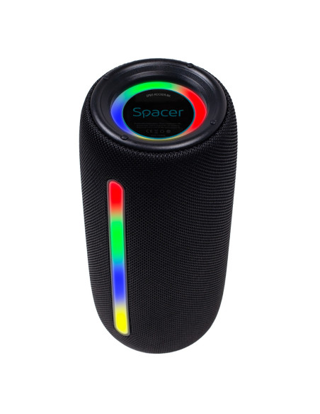 BOXA SPACER portabila bluetooth, ROCKER-BK, RMS: 10W (5W x 2), RGB, acumulator 1800mAh, timp de functionare pana la 5 ore, pana