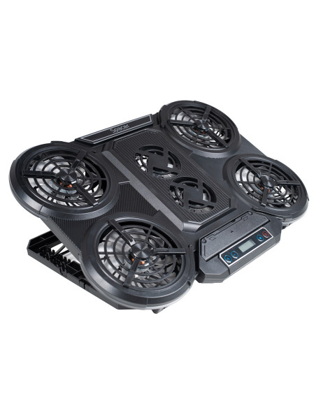 STAND SPACER notebook 17" Gaming, grila ABS, 4x10cm LED fan 1400RPM, 2x7cm LED fan 2400RPM, 6 niv. Turatie , 7 trepte inaltime,