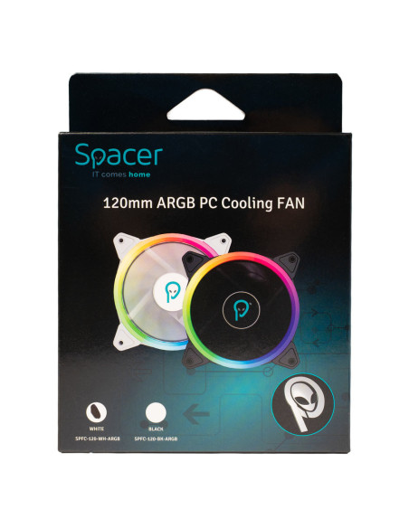 VENTILATOR SPACER PC 120x120x25 mm ARGB light diferite setari ale jocului de culori, posibilitate conectare fan hub, Hydraulic B