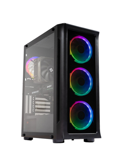 Sistem Desktop PC Gaming Spacer Warlord, i5-12400F, 16GB DDR, 512 GB SSD M.2, RTX 3060 Windforce 12GB, No OS, negru, "SPACER-War