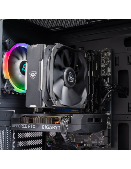 Sistem Desktop PC Gaming Spacer Warlord, i5-12400F, 16GB DDR, 512 GB SSD M.2, RTX 3060 Windforce 12GB, No OS, negru, "SPACER-War
