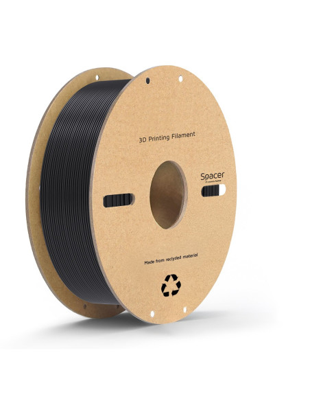 FILAMENT Spacer pt. imprimanta 3D - PETG, 1.75mm diamentru, 1Kg / bobina, topire 225-255 grC, black, "SPPF-3DP-PETG1.75-01-BK"