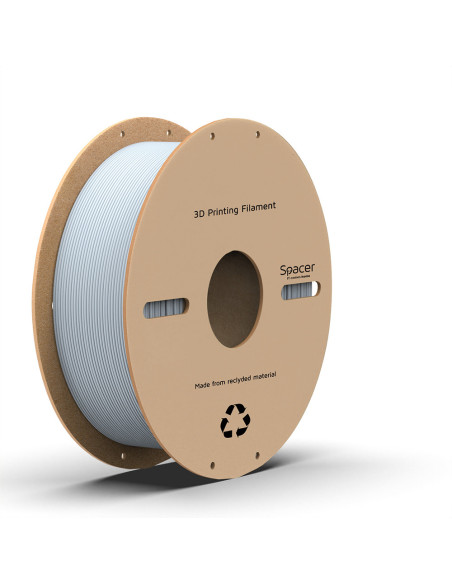 FILAMENT Spacer pt. imprimanta 3D - PLA, 1.75mm diamentru, 1Kg / bobina, aprox. 330m, topire 195-225 grC, grey, "SPPF-3DP-PLA1.7