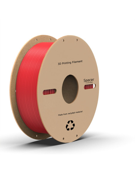 FILAMENT Spacer pt. imprimanta 3D - PLA, 1.75mm diamentru, 1Kg / bobina, aprox. 330m, topire 195-235 grC, red, "SPPF-3DP-PLA1.75