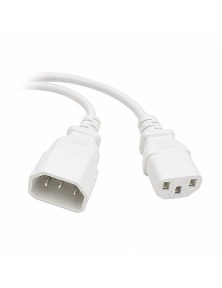 CABLU alimentare Spacer prelungitor, 1.8m, intrare C14, iesire C13, 6A, alb, "SPPW-C14-C13-6A-1.8-WH"