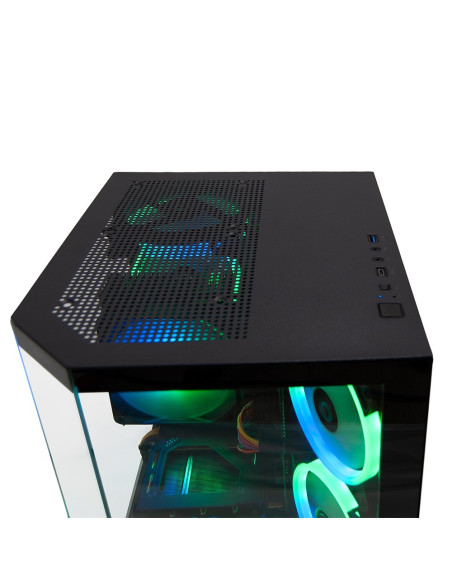 Sistem Desktop PC Gaming Spacer Gladiator R5, AMD Ryzen 5 5500, 16GB DDR4, 512GB SSD, Intel ARC B570 10GB, No Os, Negru, "SPACER