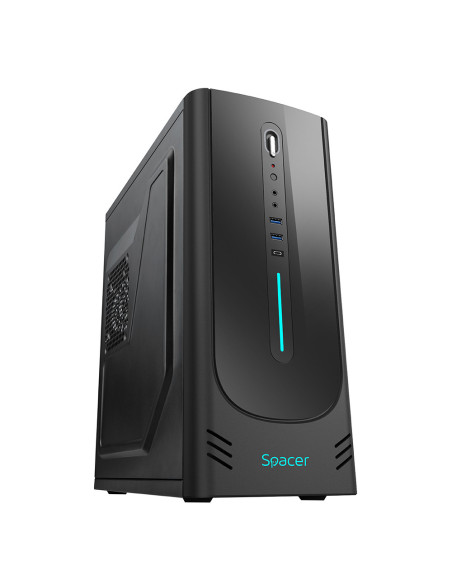 Sistem Desktop PC Office Spacer DeskPro R3, AMD Ryzen 3 3200, 8 GB DDR4, 240 GB SSD, No Os, negru,"SPACER-DeskPro-R3.3200-8D4S24