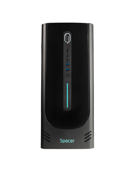 Sistem Desktop PC Office Spacer DeskPro R3, AMD Ryzen 3 3200, 8 GB DDR4, 240 GB SSD, No Os, negru,"SPACER-DeskPro-R3.3200-8D4S24