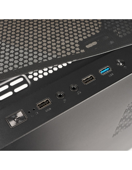 CARCASA SPACER - gaming, Middle Tower, ATX, "SHIELD", fara sursa, sticla securizata, fara ventilatoare, USB 3.0 x 1, USB 2.0 x 2